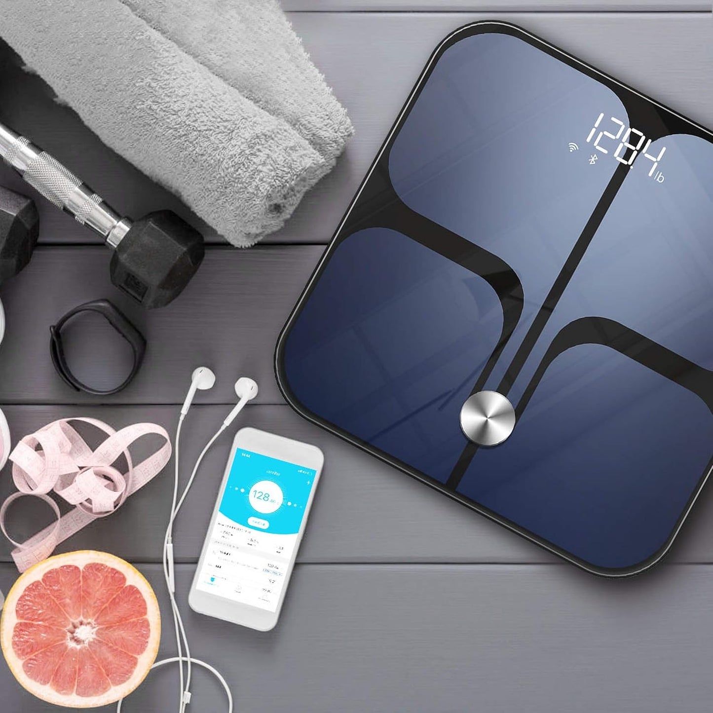 Digital Scale, Wi-Fi Bluetooth Auto, Switch Smart Scale Digital Weight, Premium Body Fat Scale for Weight, 14 Body Composition Monitor, Support Multiple Users, Auto-Recognition