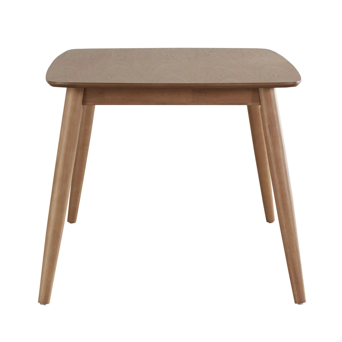 Mid-Century Modern 63" Tapered Legs Dining Table, Natural Finish