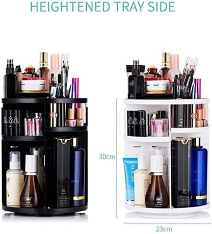 360 Degree Rotating Makeup Organizer for Mothers Day Gifts Extra Large Capacity Adjustable Multifunctional Cosmetic Storage Box for Skin Care Products Makeup Sponges