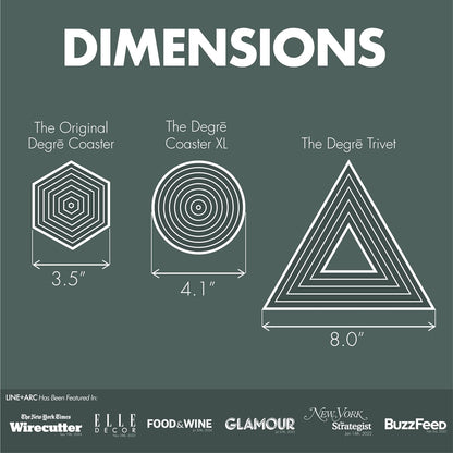 Extra Thick Silicone Coasters (As Seen in Nytimes Wirecutter) Waterproof Anti-Stain Heat-Safe Dishwasher-Safe Degrē Coasters (Set of 6, Clay) Outdoor Rubber Mid-Century Modern