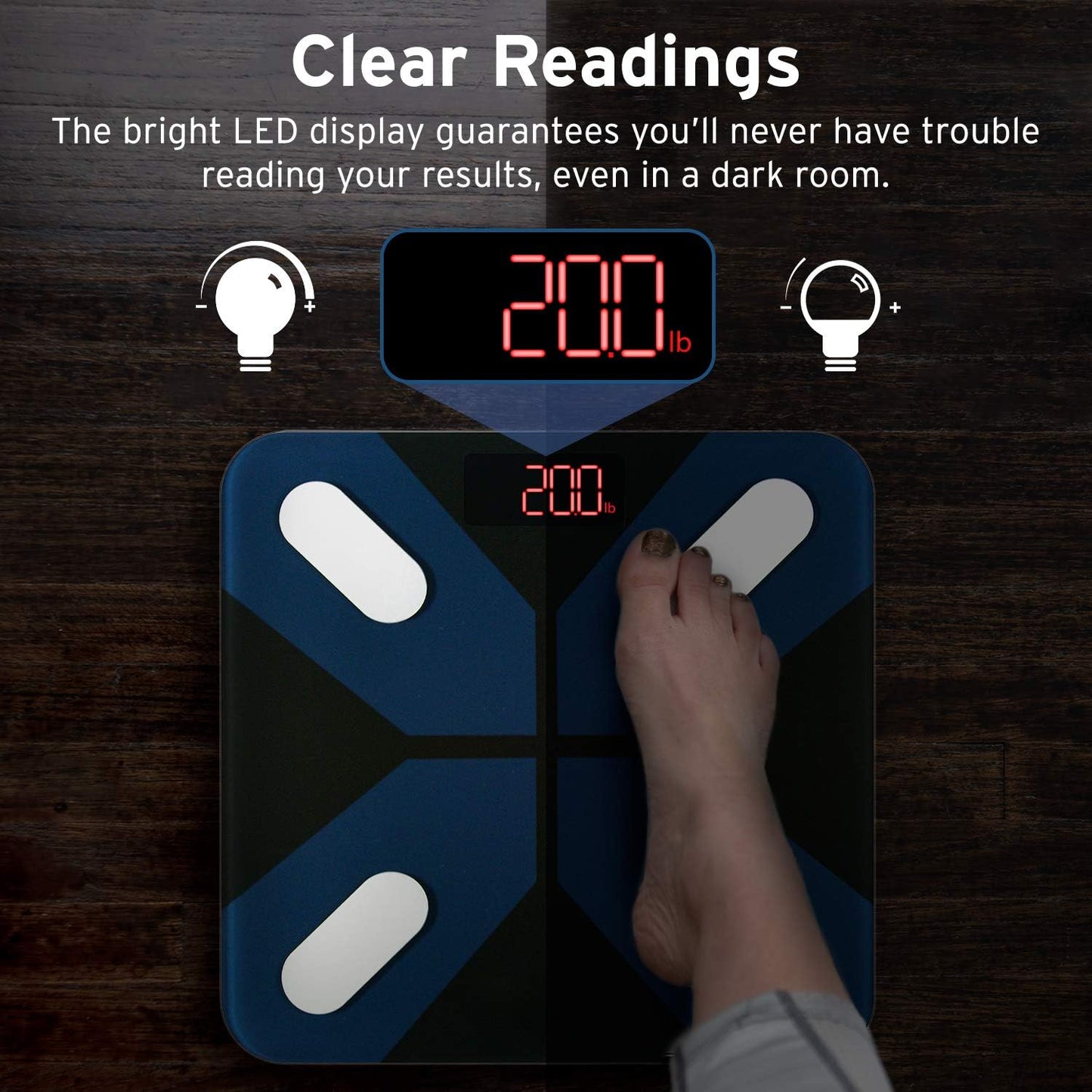 Scale for Body Weight, Smart Digital Bathroom Weighing Scales with Body Fat and Water Weight for People, Bluetooth BMI Electronic Body Analyzer Machine, 400Lb