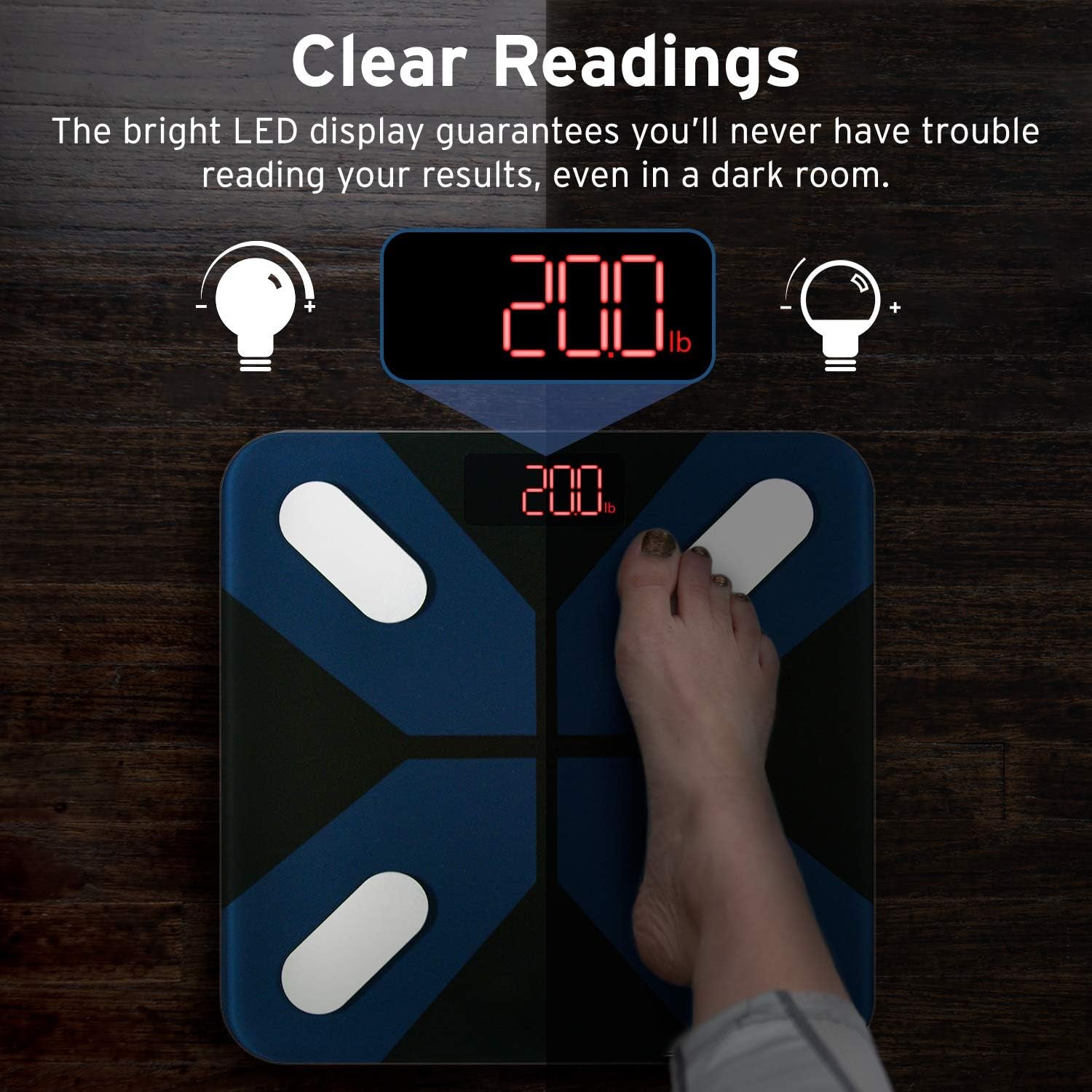 Scale for Body Weight, Smart Digital Bathroom Weighing Scales with Body Fat and Water Weight for People, Bluetooth BMI Electronic Body Analyzer Machine, 400Lb