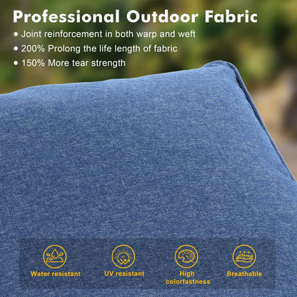 Lovall Rattan Wicker 7 - Person Seating Group with Fire Pit and Cushions