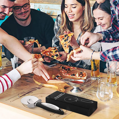 Pizza Cutter Wheel,  Food Grade Stainless Steel Super Sharp Pizza Cutter, Heavy Duty Pizza Slicer Wheel Cutter with Non Slip Handle and Finger Protector