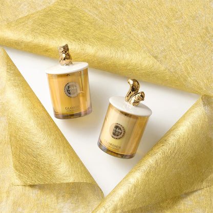 Rose Scented Candles, Candles Gifts for Women, Decorative Candles with Cute Squirrel Lid, Luxury Jar Candles for Home Decor, Natural Soy Wax, 8.5 Oz 60 Hours