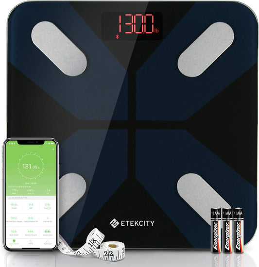Scale for Body Weight, Smart Digital Bathroom Weighing Scales with Body Fat and Water Weight for People, Bluetooth BMI Electronic Body Analyzer Machine, 400Lb