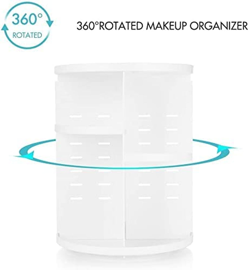360 Degree Rotating Makeup Organizer for Mothers Day Gifts Extra Large Capacity Adjustable Multifunctional Cosmetic Storage Box for Skin Care Products Makeup Sponges