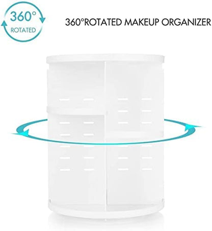 360 Degree Rotating Makeup Organizer for Mothers Day Gifts Extra Large Capacity Adjustable Multifunctional Cosmetic Storage Box for Skin Care Products Makeup Sponges