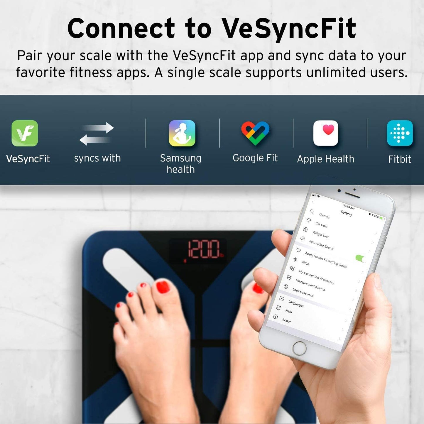 Scale for Body Weight, Smart Digital Bathroom Weighing Scales with Body Fat and Water Weight for People, Bluetooth BMI Electronic Body Analyzer Machine, 400Lb