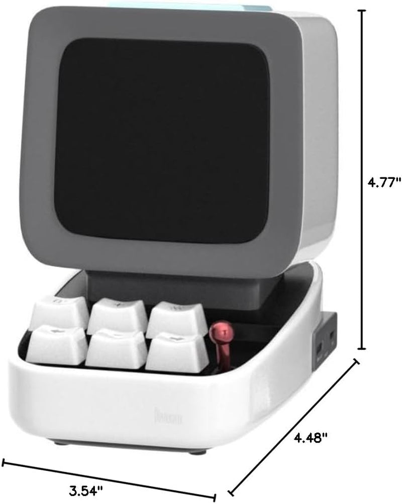 Ditoo Retro Pixel Art Game Bluetooth Speaker with 16X16 LED App Controlled Front Screen (White)