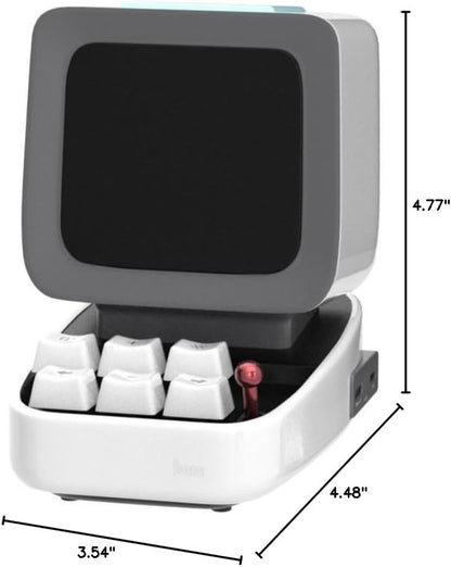 Ditoo Retro Pixel Art Game Bluetooth Speaker with 16X16 LED App Controlled Front Screen (White)