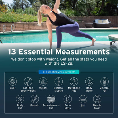 Scale for Body Weight, Smart Digital Bathroom Weighing Scales with Body Fat and Water Weight for People, Bluetooth BMI Electronic Body Analyzer Machine, 400Lb