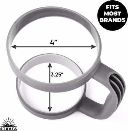 30 Oz Tumbler Handle - Available for 30 Oz YETI Tumbler, OZARK TRAIL, Rambler Tumbler- BPA Free (Gray)