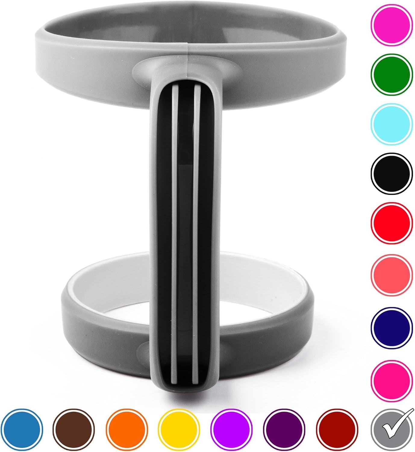 30 Oz Tumbler Handle - Available for 30 Oz YETI Tumbler, OZARK TRAIL, Rambler Tumbler- BPA Free (Gray)