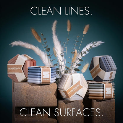 Extra Thick Silicone Coasters (As Seen in Nytimes Wirecutter) Waterproof Anti-Stain Heat-Safe Dishwasher-Safe Degrē Coasters (Set of 6, Clay) Outdoor Rubber Mid-Century Modern