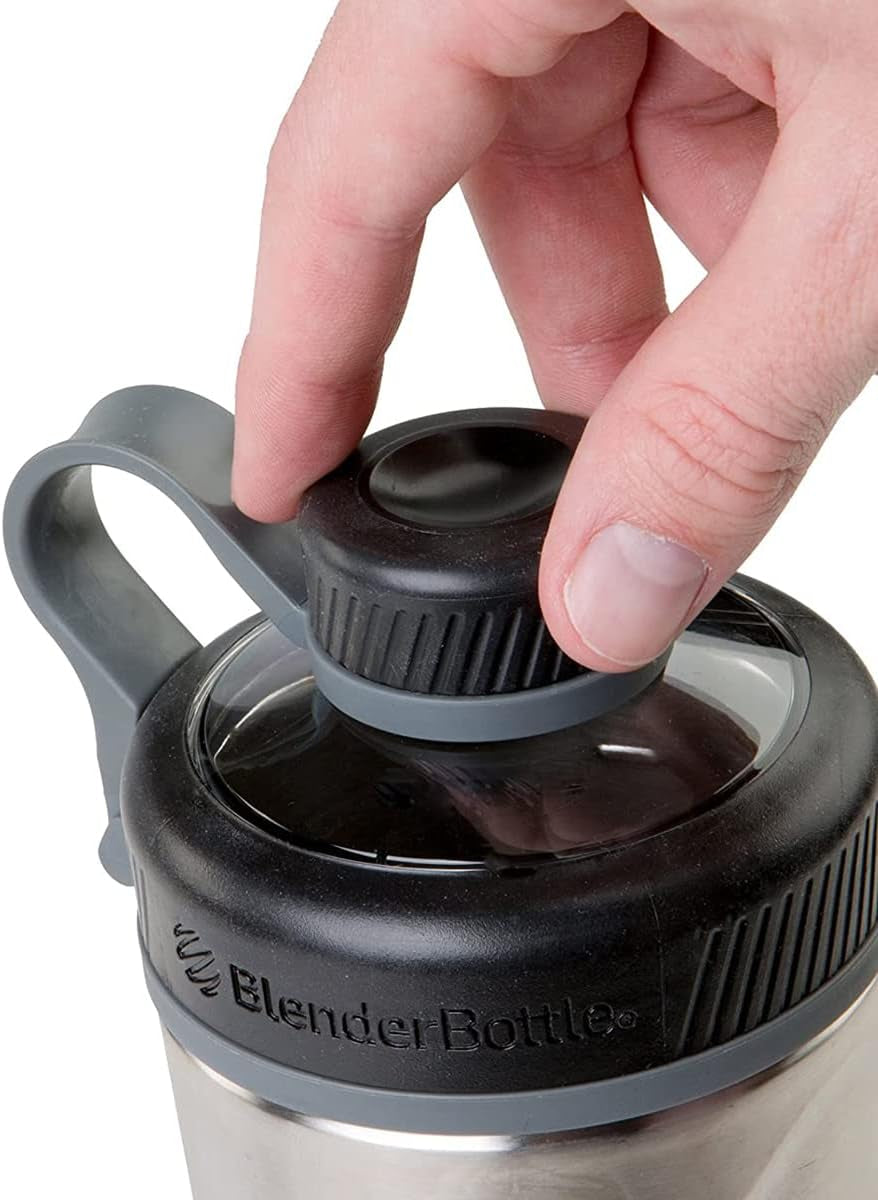 Radian Shaker Cup Insulated Stainless Steel Water Bottle with Wire Whisk, 26-Ounce, Matte Arctic Blue